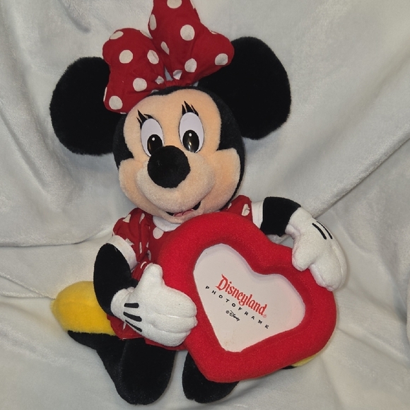 Disney Other - Disneyland Minnie Mouse Plush with‎ Heart Frame